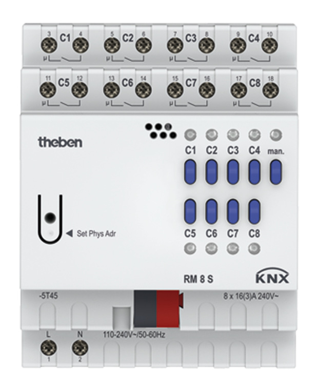 Theben RM 8 S KNX Schaltaktor 8-fach
