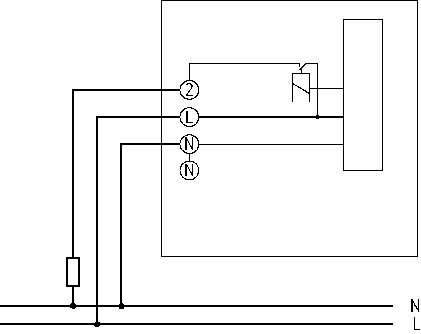 Theben RAMSES 701 S Elektronischer AP-Raumthermostat (7010003) - Schaltbild