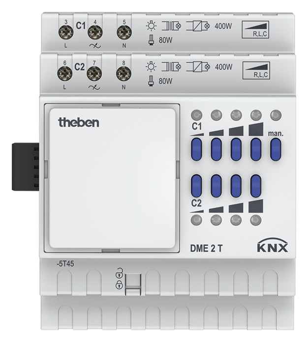 Theben DME 2 T KNX Universal-Dimmaktor 2-fach