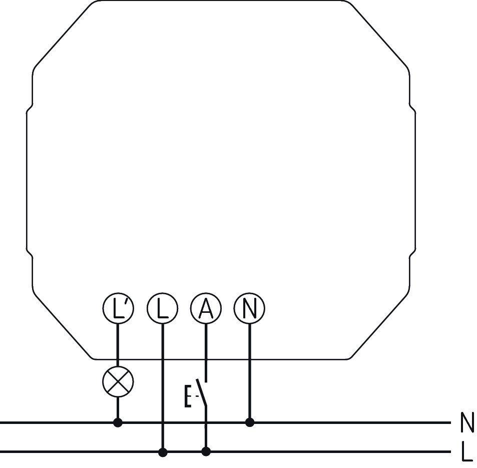 Theben DIMAX 545 plus P UP-Universaldimmer (5450130) - Schaltbild