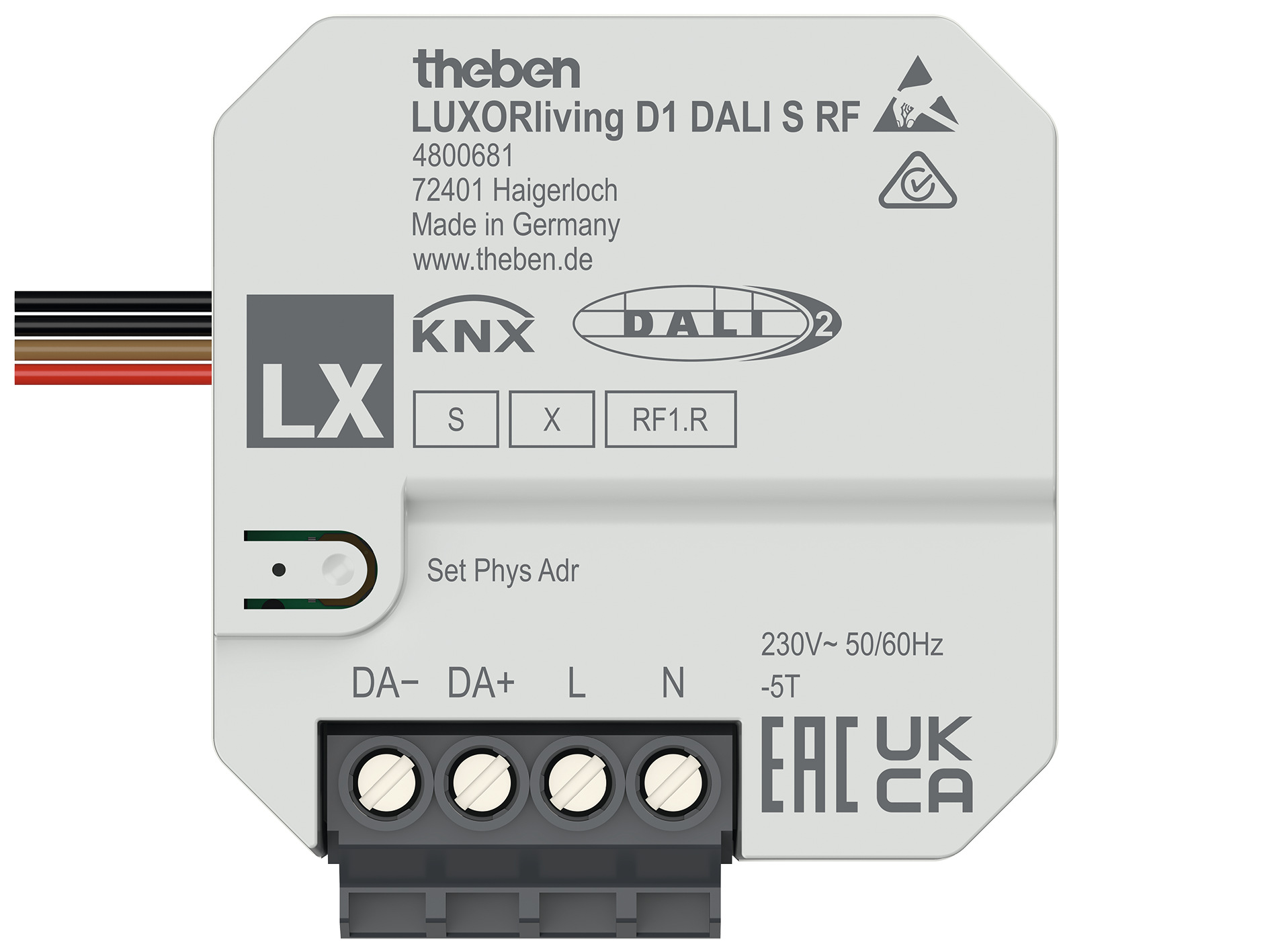 Theben LUXORliving D1 DALI S RF UP 1-fach Funk-DALI-Aktor