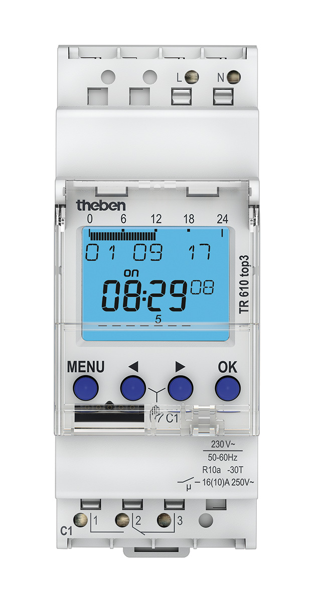 Theben TR 610 top3 Digitale Zeitschaltuhr