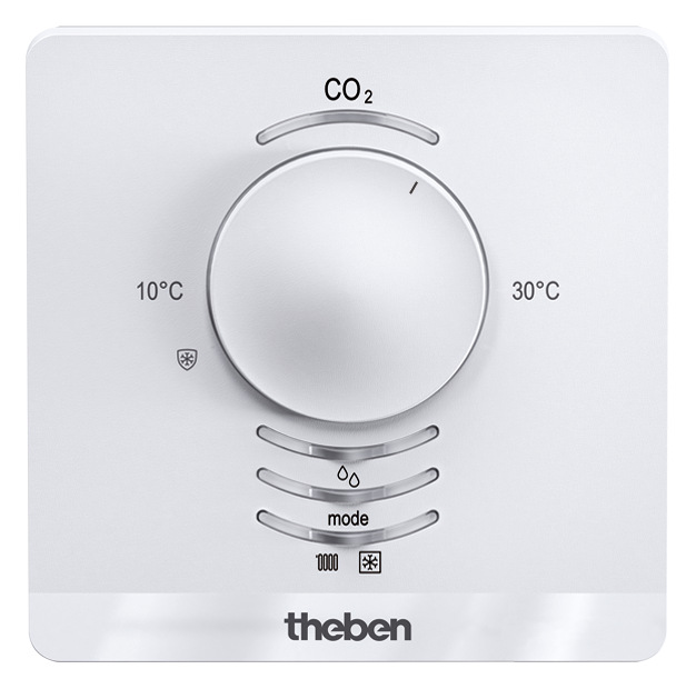 Theben AMUN 716 S KNX CO2-Raumluftsensor mit integriertem Temperaturregler