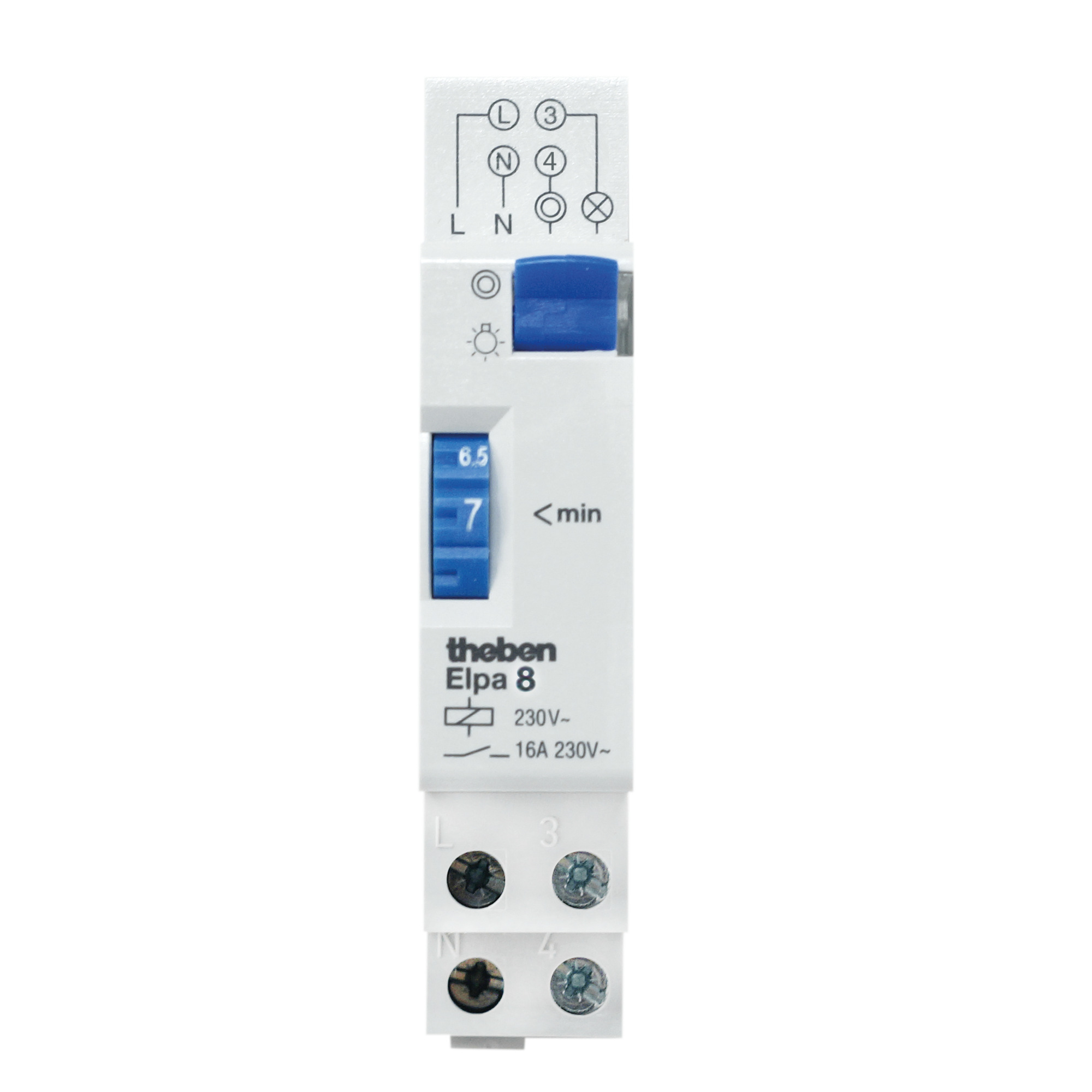 Theben ELPA 8 Reiheneinbau-Treppenlicht-Zeitschalter (TLZ) mit Synchronmotor