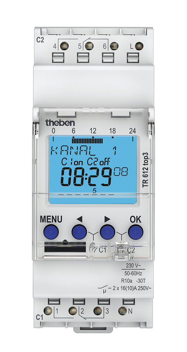 Theben TR 612 top3 Digitale Zeitschaltuhr