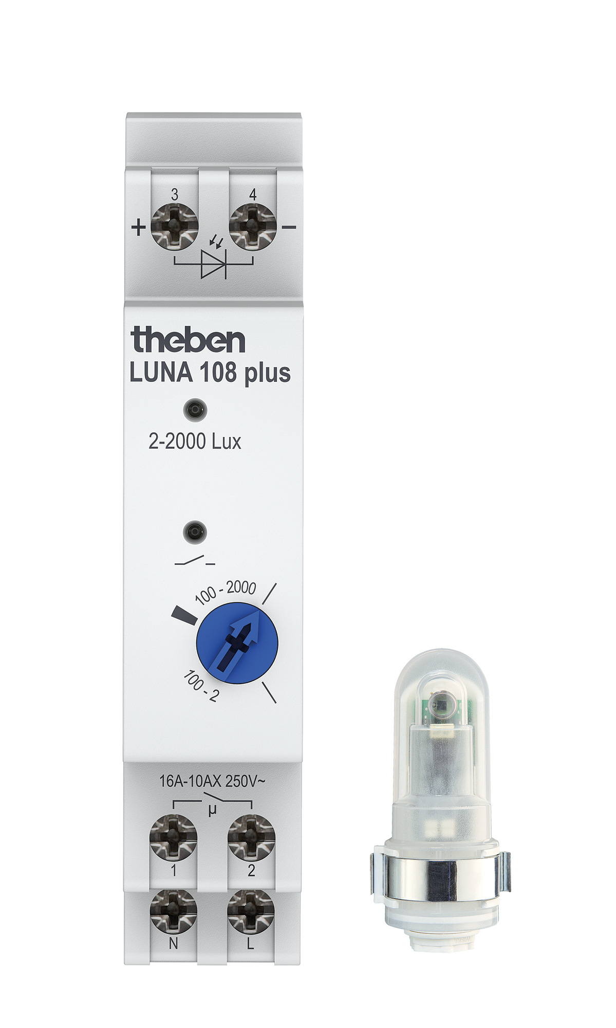 Theben LUNA 108 plus AL Dämmerungsschalter für DIN-Schiene
