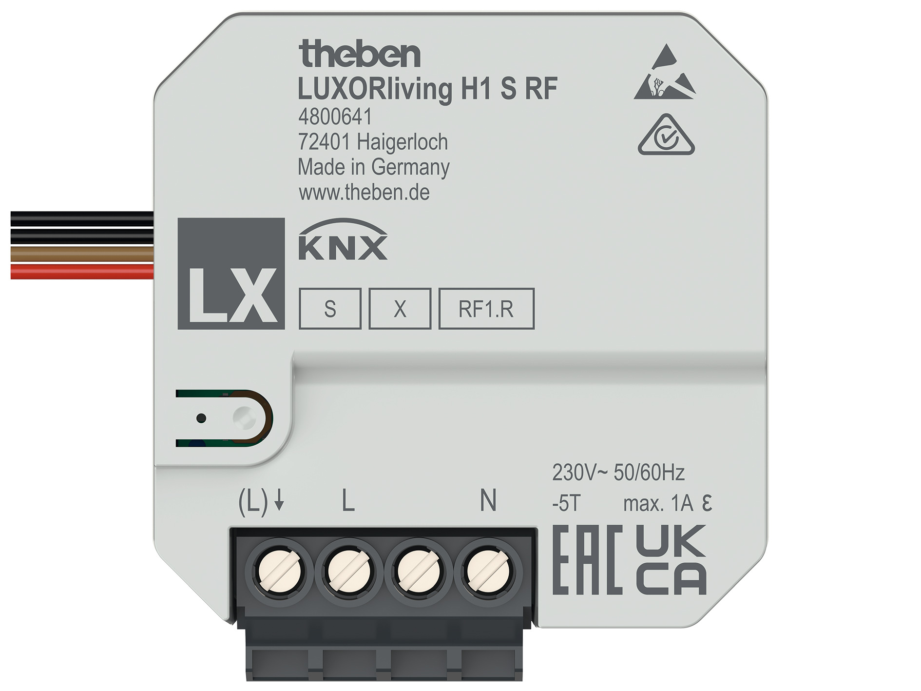 Theben LUXORliving H1 S RF 1-fach Funk-Heizungsaktor UP