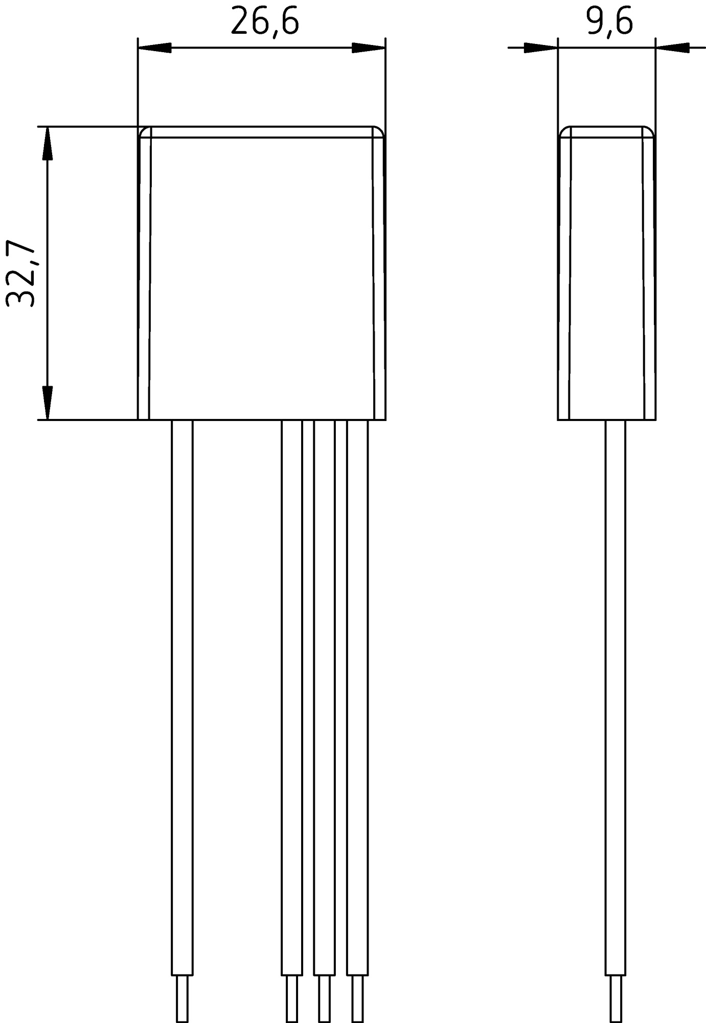 Theben DIMAX 540 APP BN UP-Dimmer (5400234) - Maßzeichnung