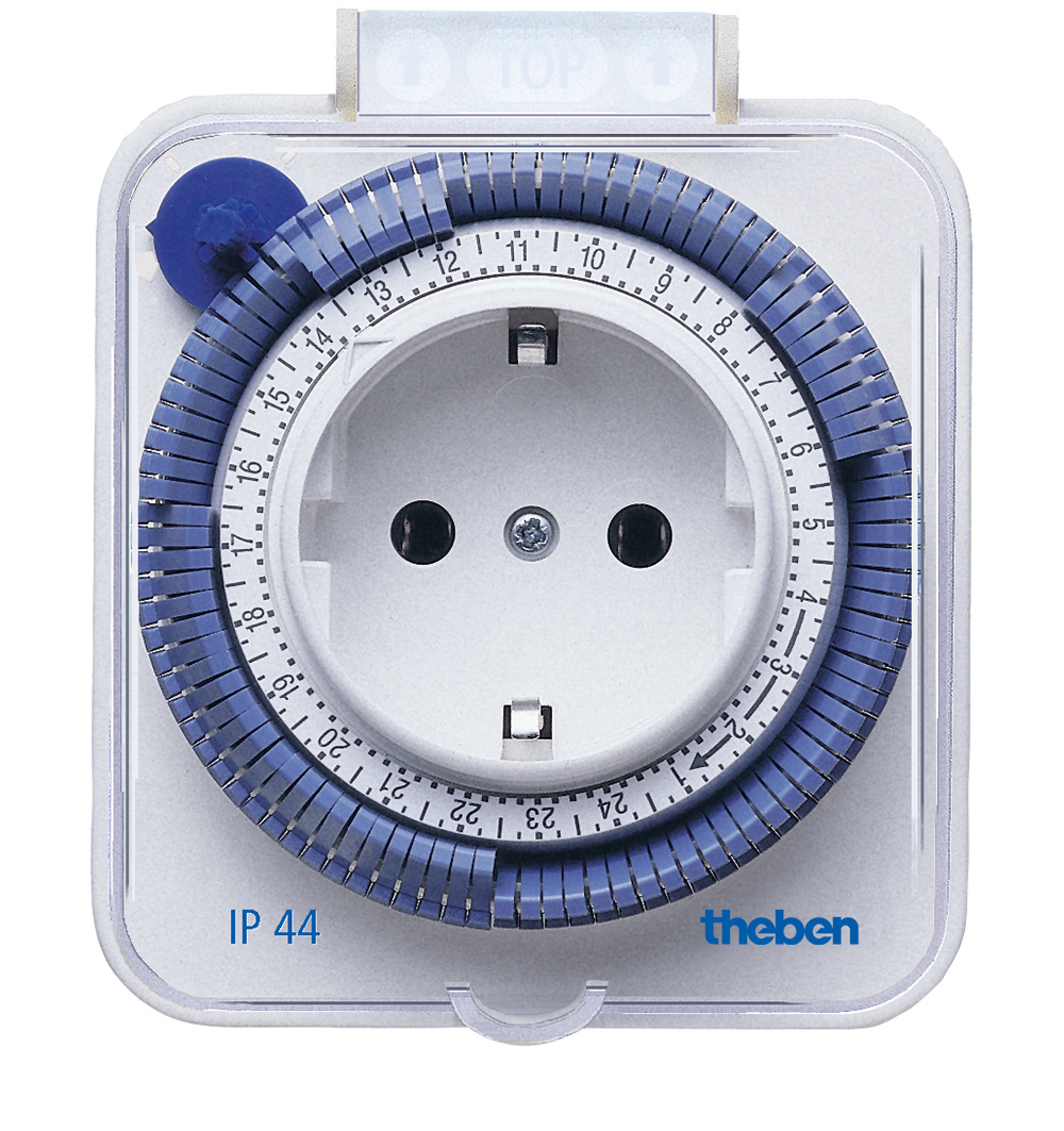 theben-timer 26 IP 44 Steckdosenschaltuhr mit Spritzwasserschutz