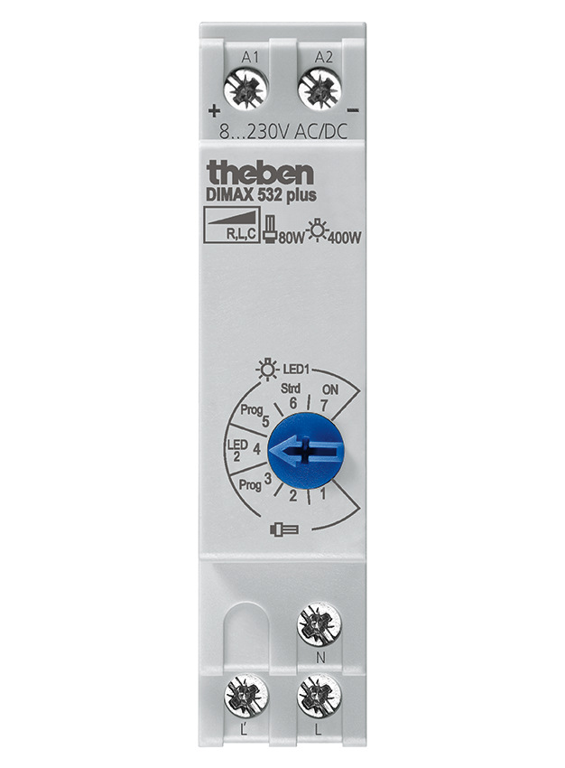 Theben DIMAX 532 plus Reiheneinbau-Dimmer für ESL und 230V LED-Lampen