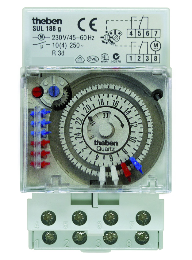 Theben SUL 188 g Reiheneinbau-Zeitschaltuhr 24 Std.