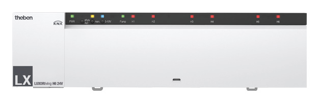 Theben LUXORliving H6 24V Heizungsaktor für 6 thermische Stellantriebe