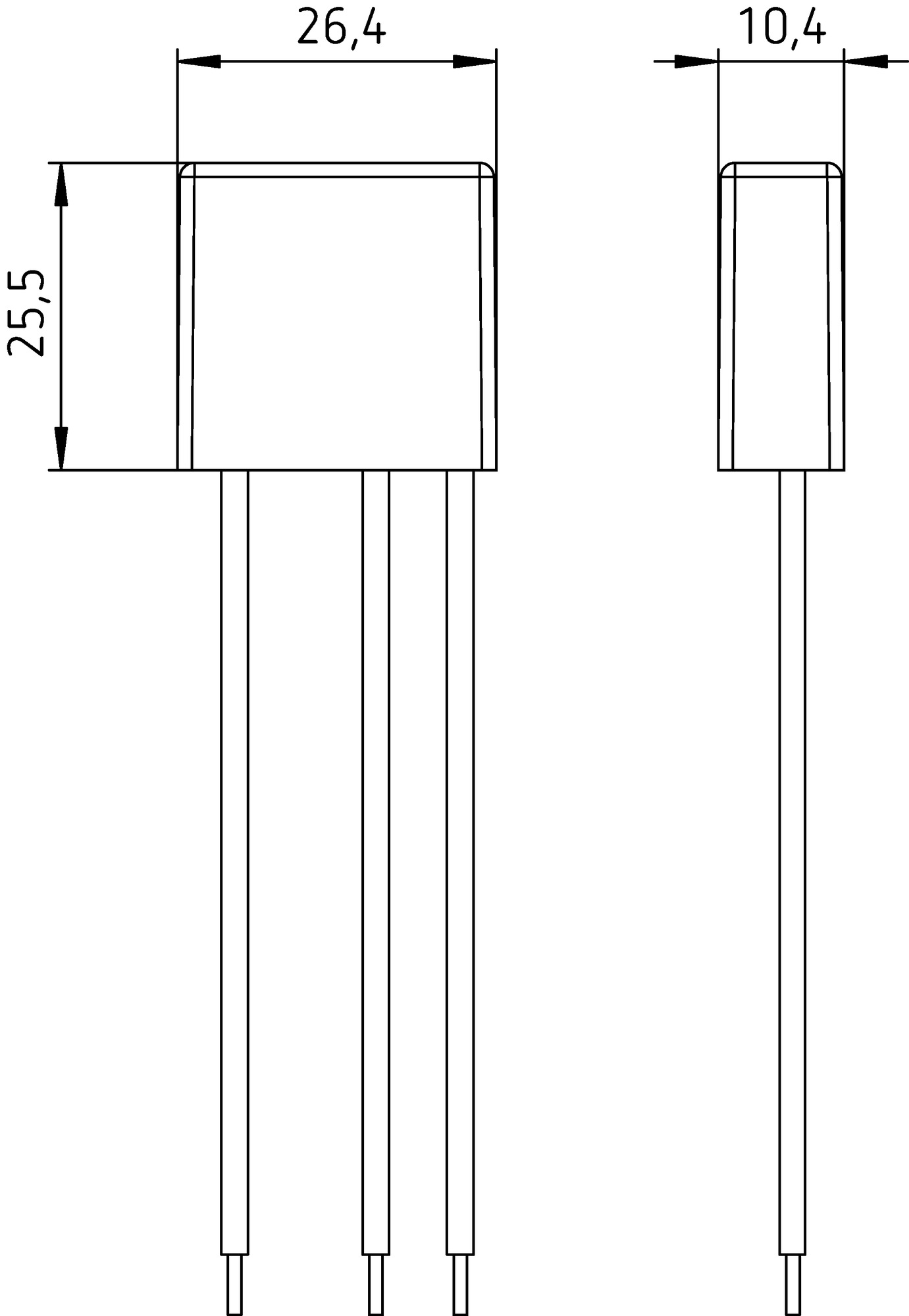 Theben DIMAX 540 plus B UP-Dimmer für Glüh-/Halogen- und LED-Lampen (5400130) - Maßzeichnung