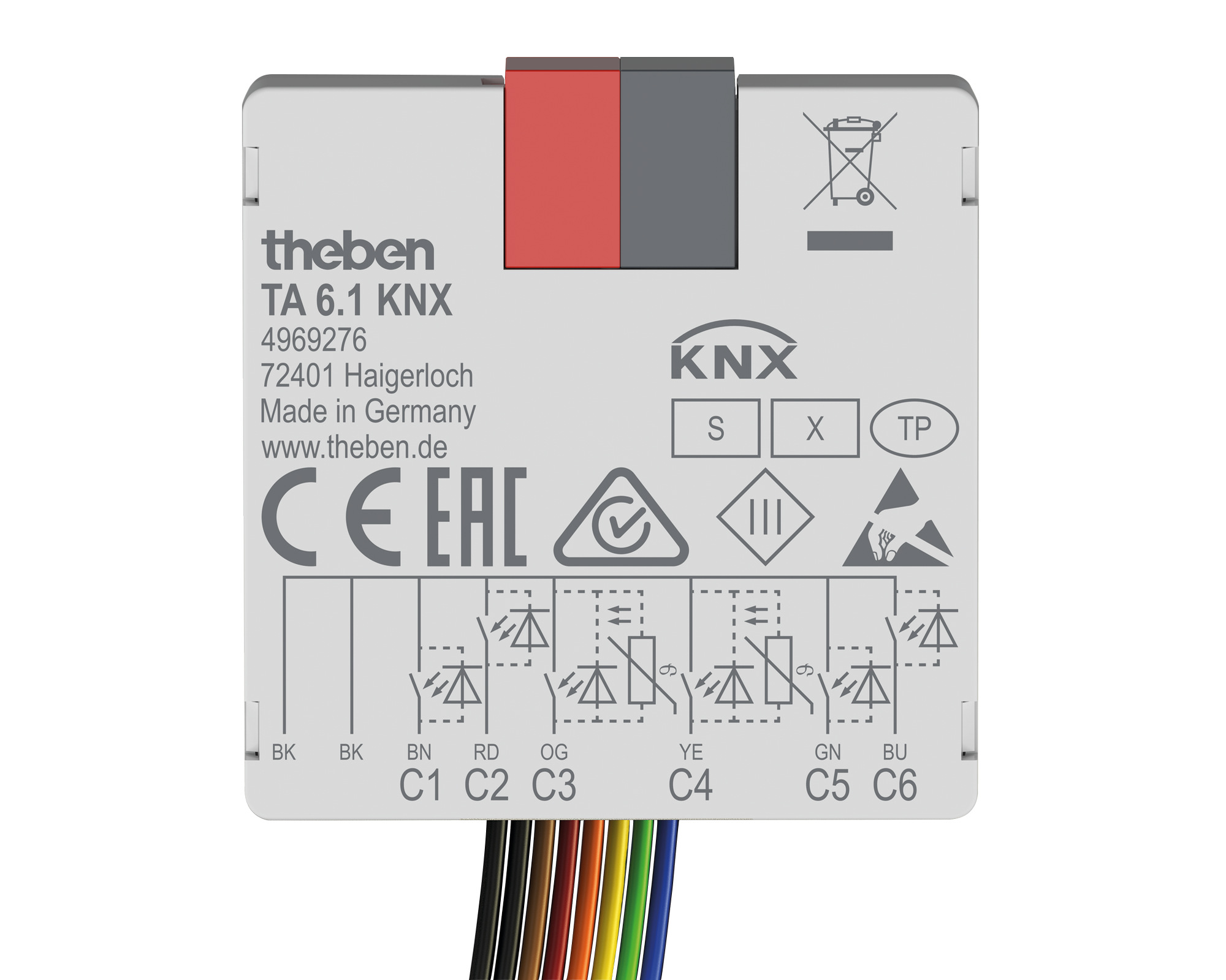 Theben TA 6.1 KNX KNX-Tasterschnittstelle Binäreingang 6-fach