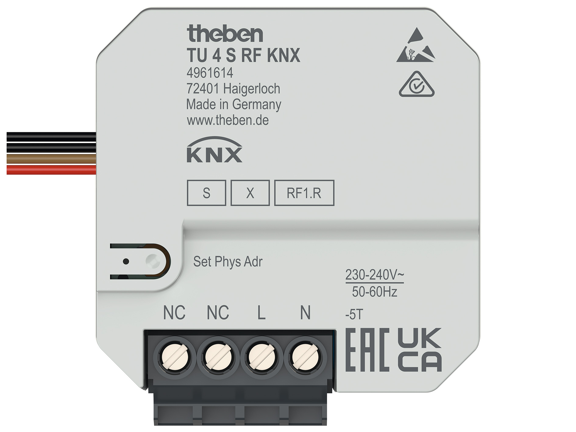 Theben TU 4 S RF KNX 4-fach Funk-Tasterschnittstelle UP