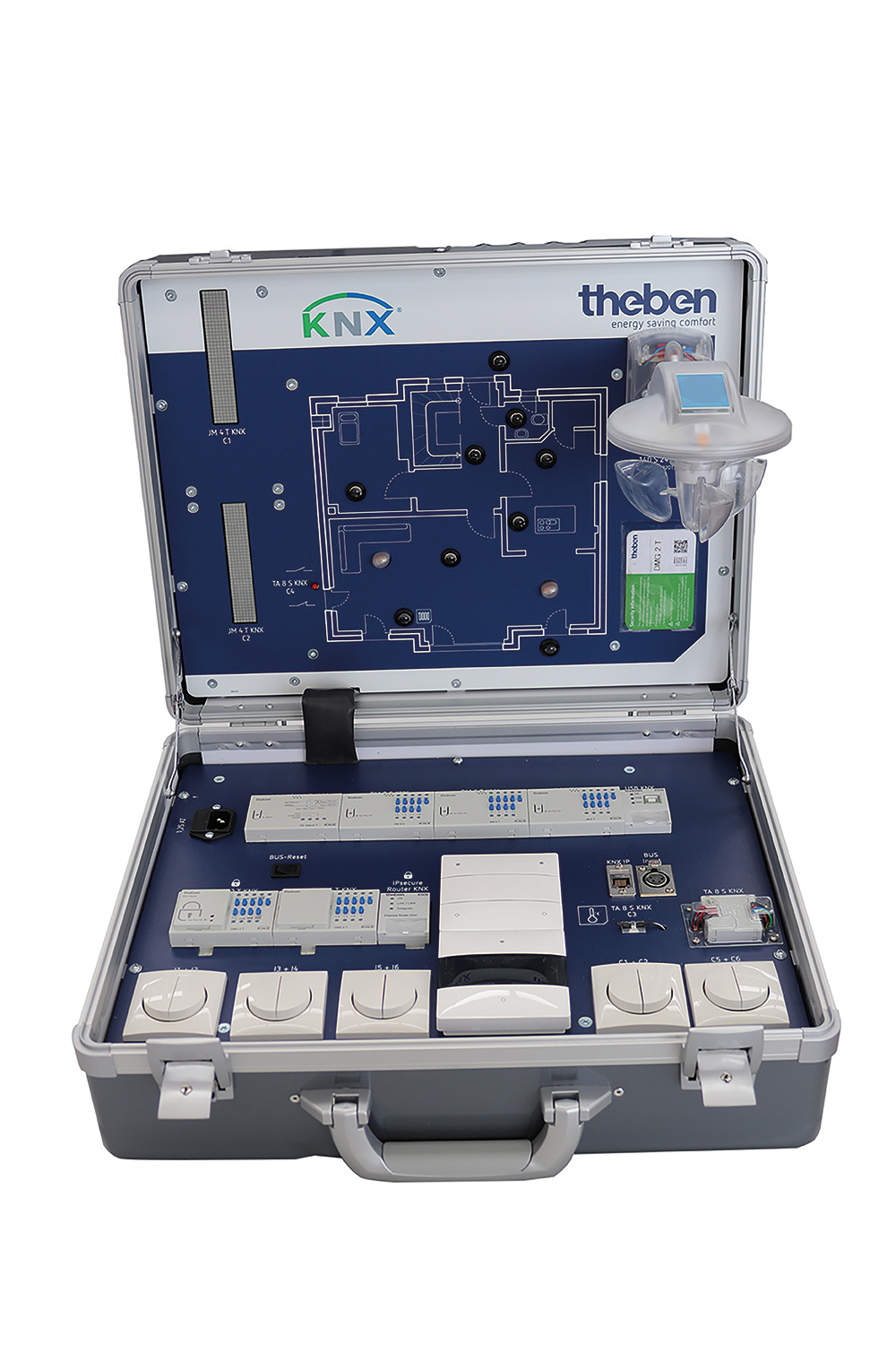 Theben Ausbildungskoffer KNX KNX-Ausbildungskoffer mit verschiedenen KNX-Geräten
