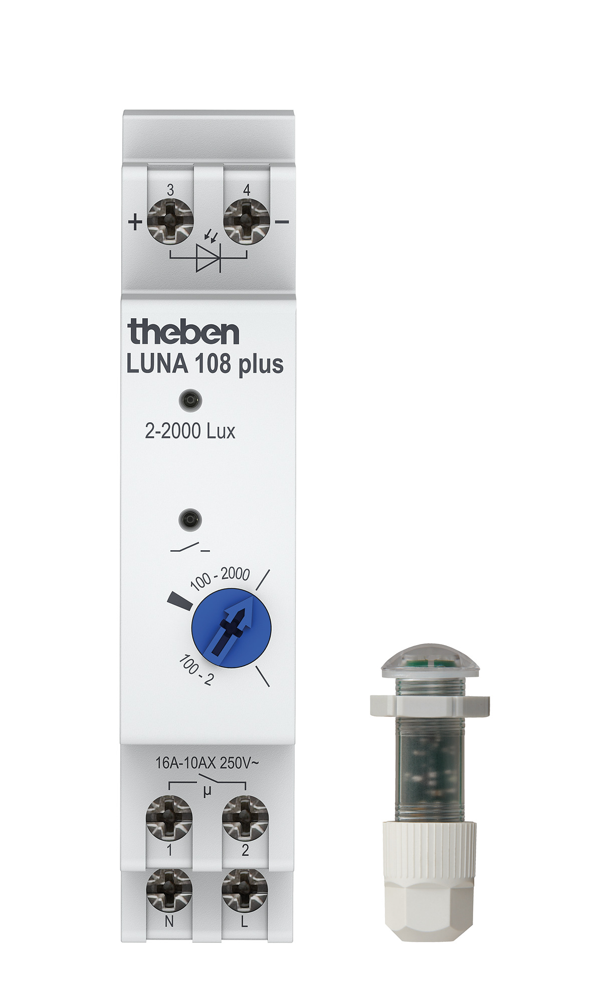Theben LUNA 108 plus EL Dämmerungsschalter für DIN-Schiene