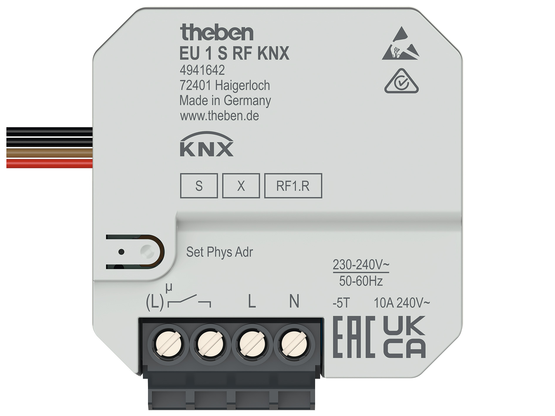 Theben EU 1 S RF KNX 1-fach Aktor UP für Elektroheizungen