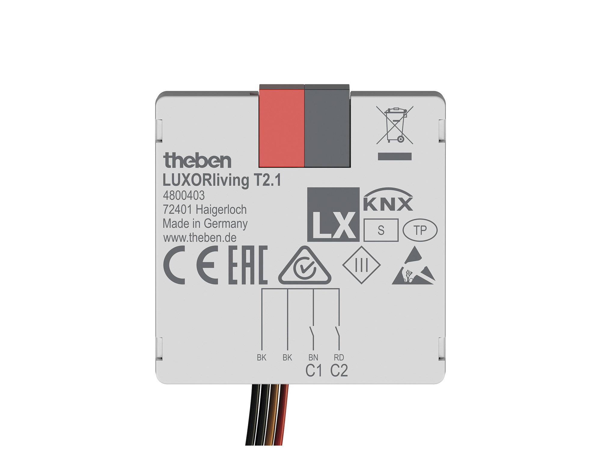 Theben LUXORliving T2.1 Tasterschnittstelle LUXORliving 2-fach