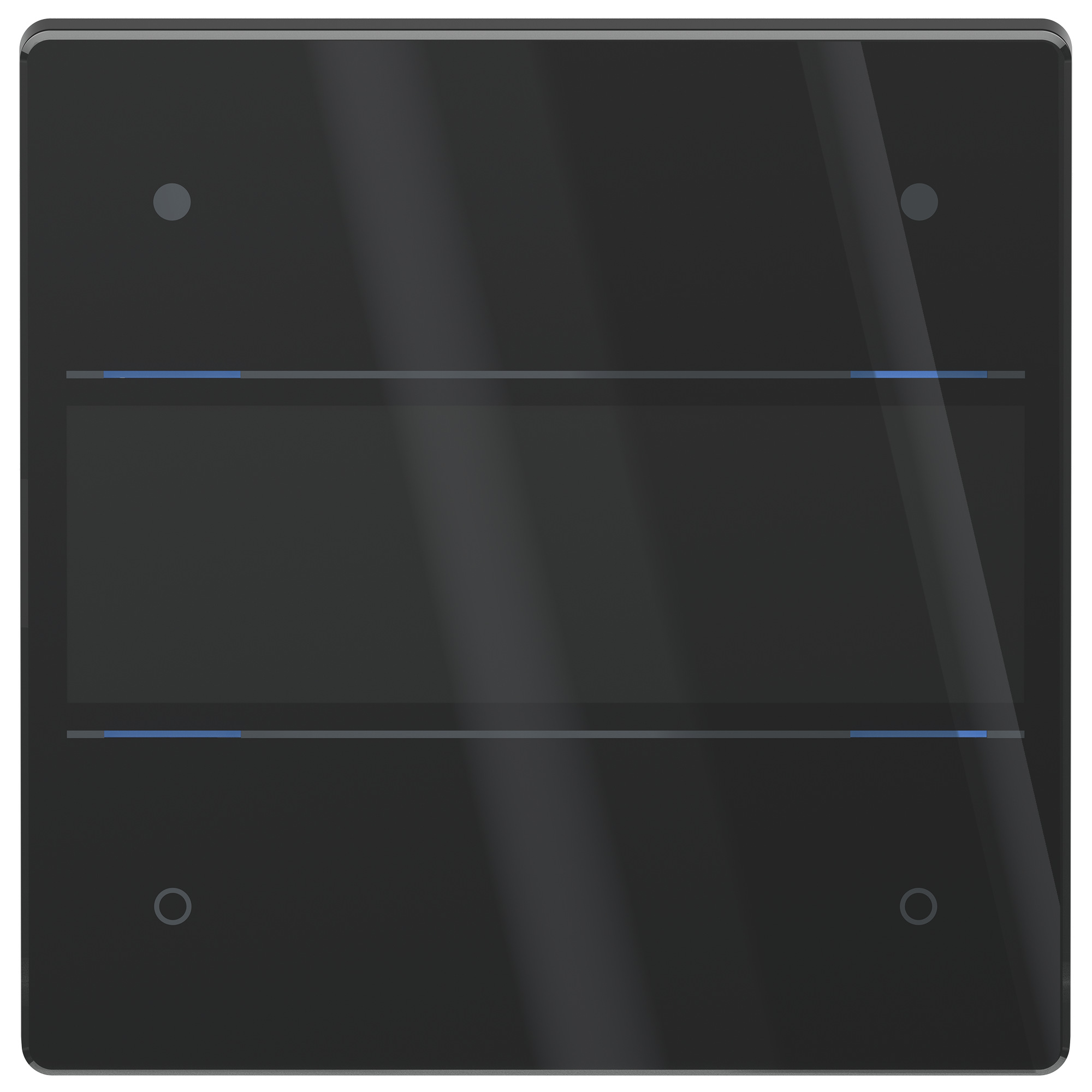 Theben LUXORliving iON4 G BK Glas-Tastsensor mit 4 Tasten und 4 Status-LEDs