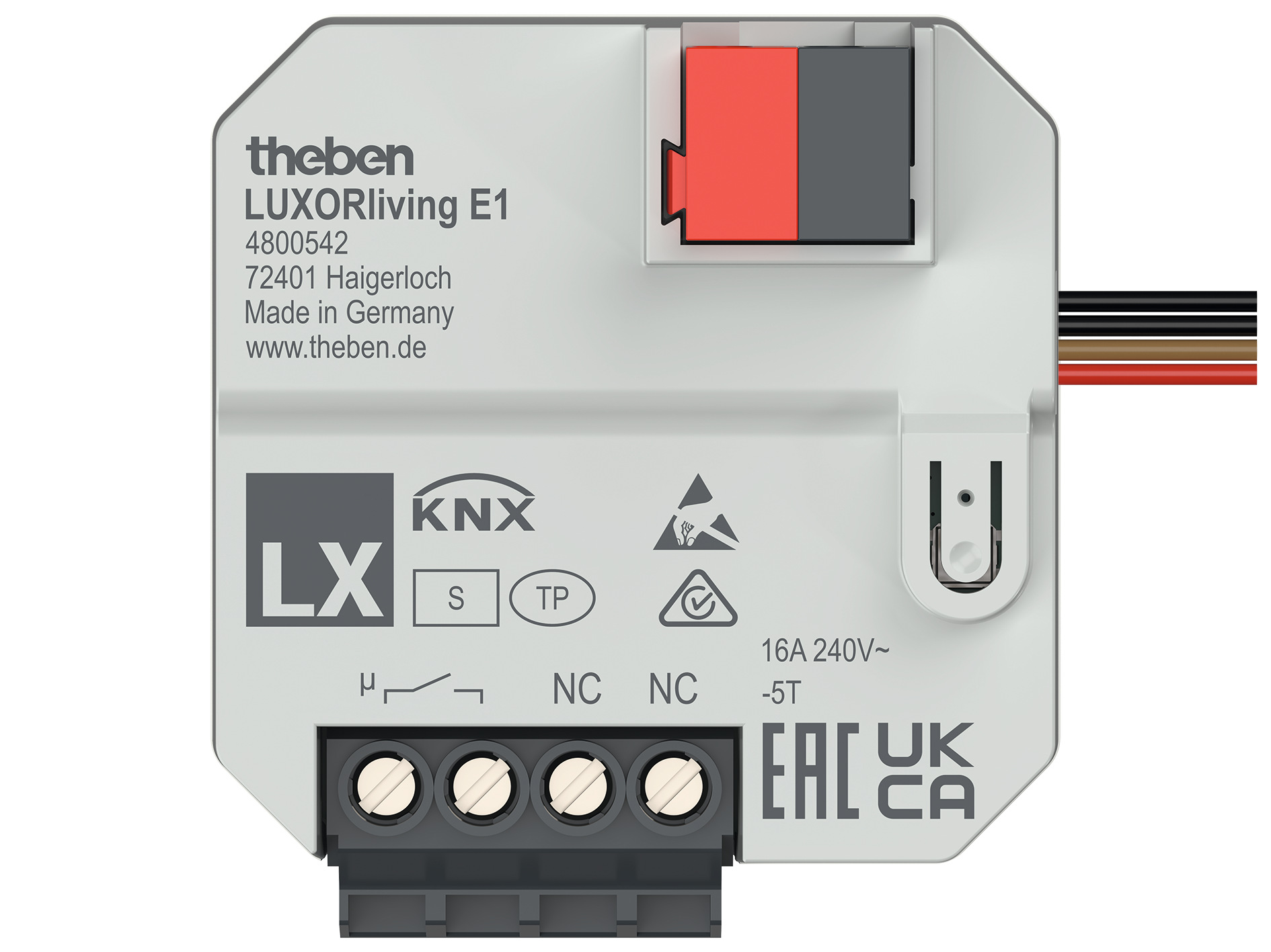 Theben LUXORliving E1 1-fach Aktor UP für Elektroheizungen