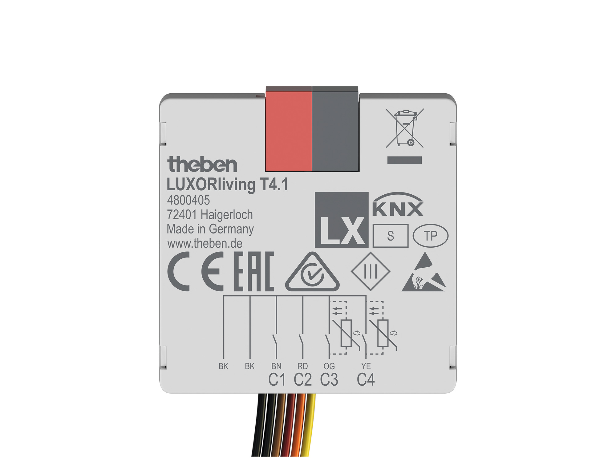 Theben LUXORliving T4.1 Tasterschnittstelle LUXORliving 4-fach