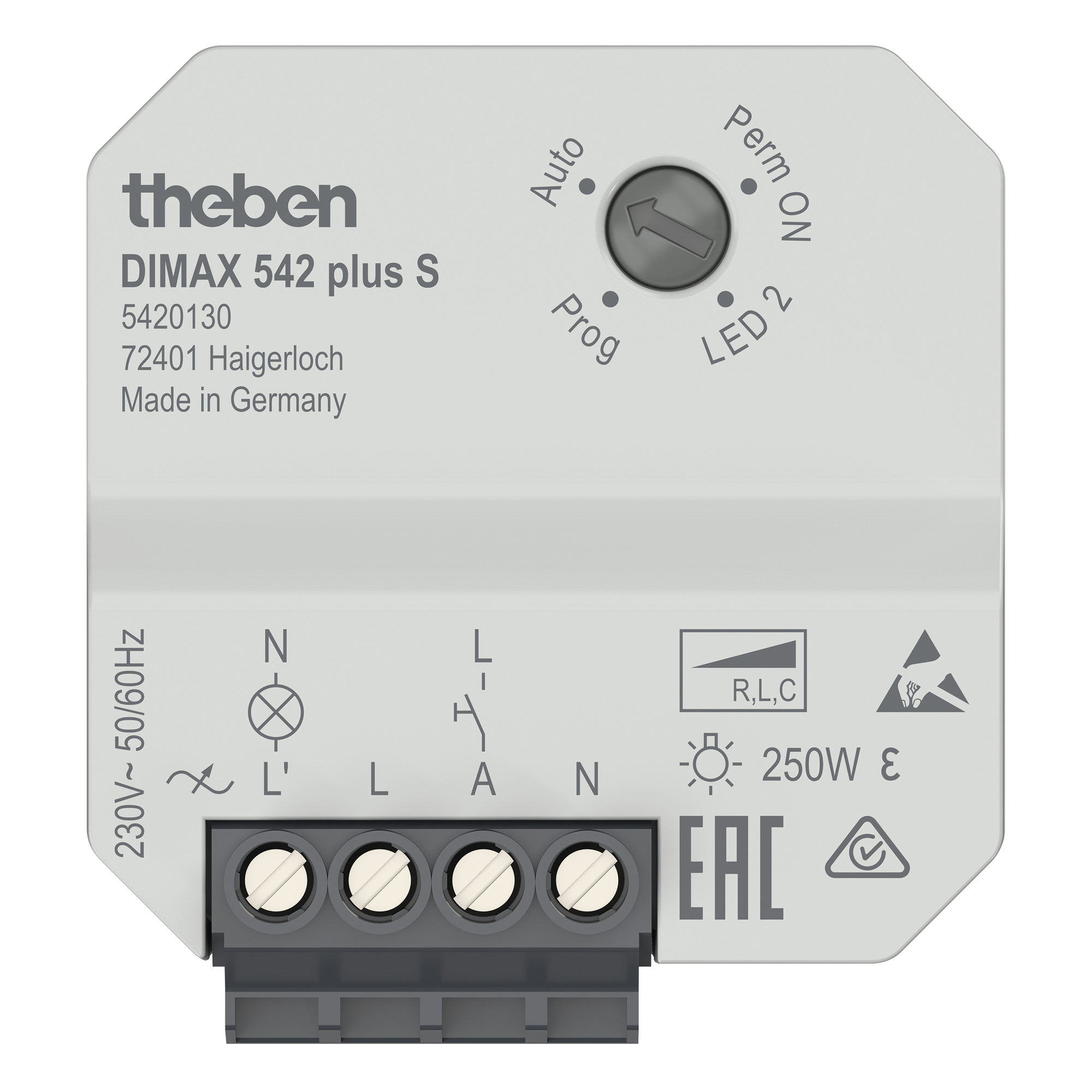 Theben DIMAX 542 plus S UP-Universaldimmer für ESL und 230V LED-Lampen
