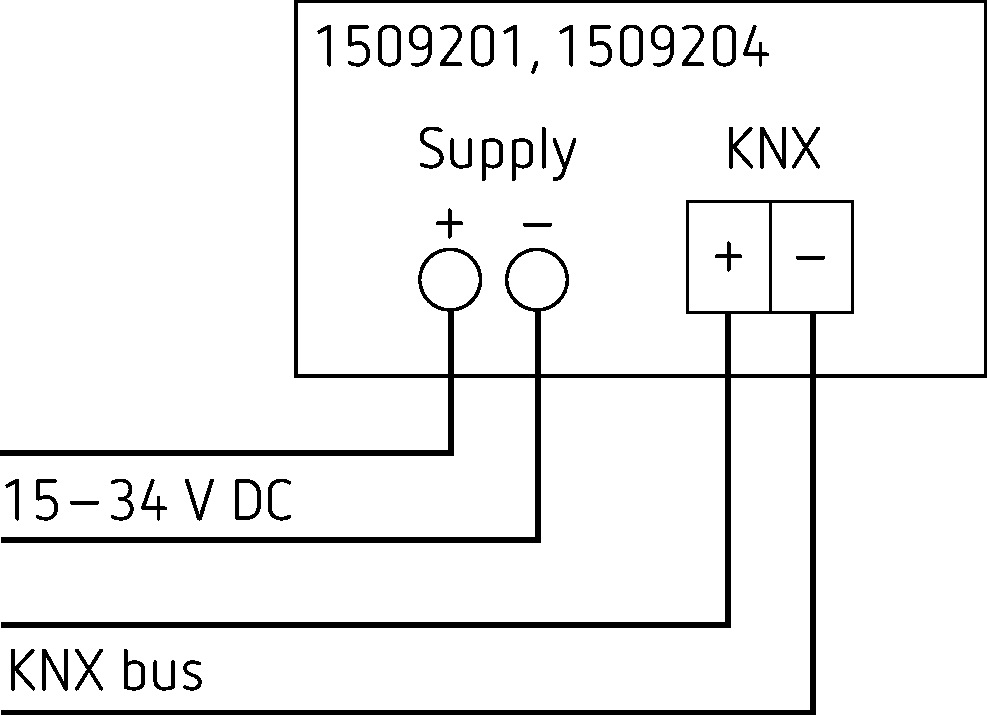 Theben Meteodata 150 24V GPS KNX KNX-Wetterstation (1509204) - Schaltbild