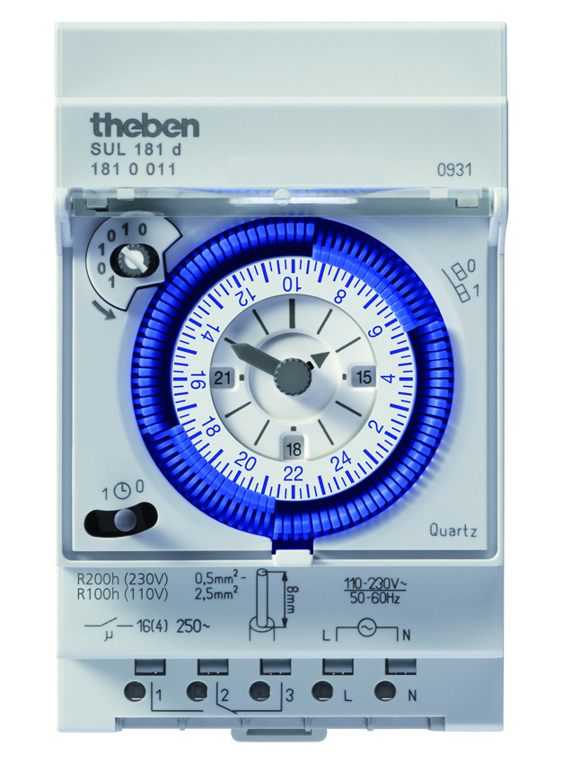 Theben SUL 181 d Reiheneinbau-Zeitschaltuhr 24 Std.
