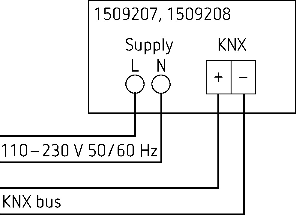 Theben Meteodata 150 KNX KNX-Wetterstation (1509207) - Schaltbild