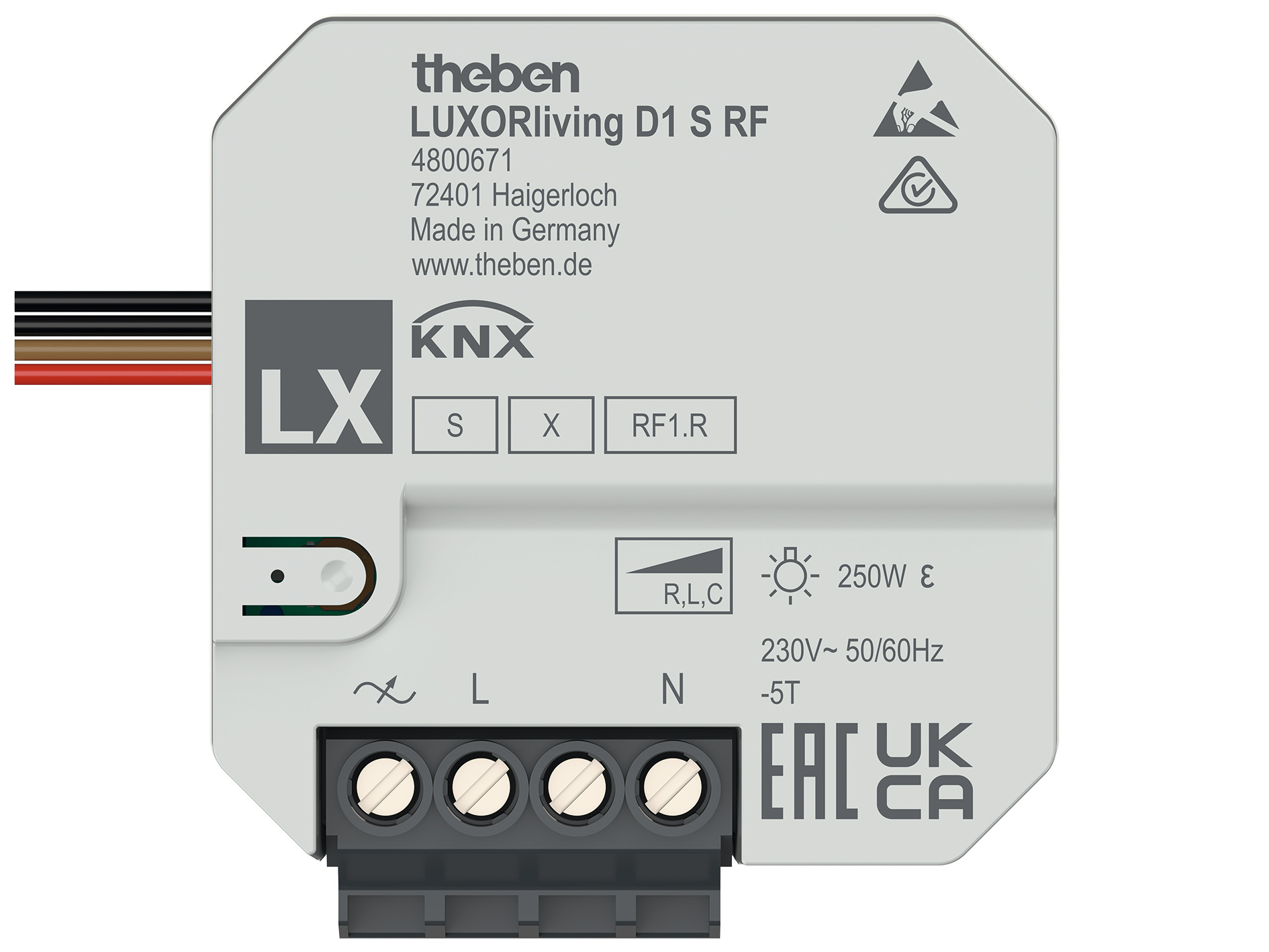 Theben LUXORliving D1 S RF UP-Funk-Dimmaktor