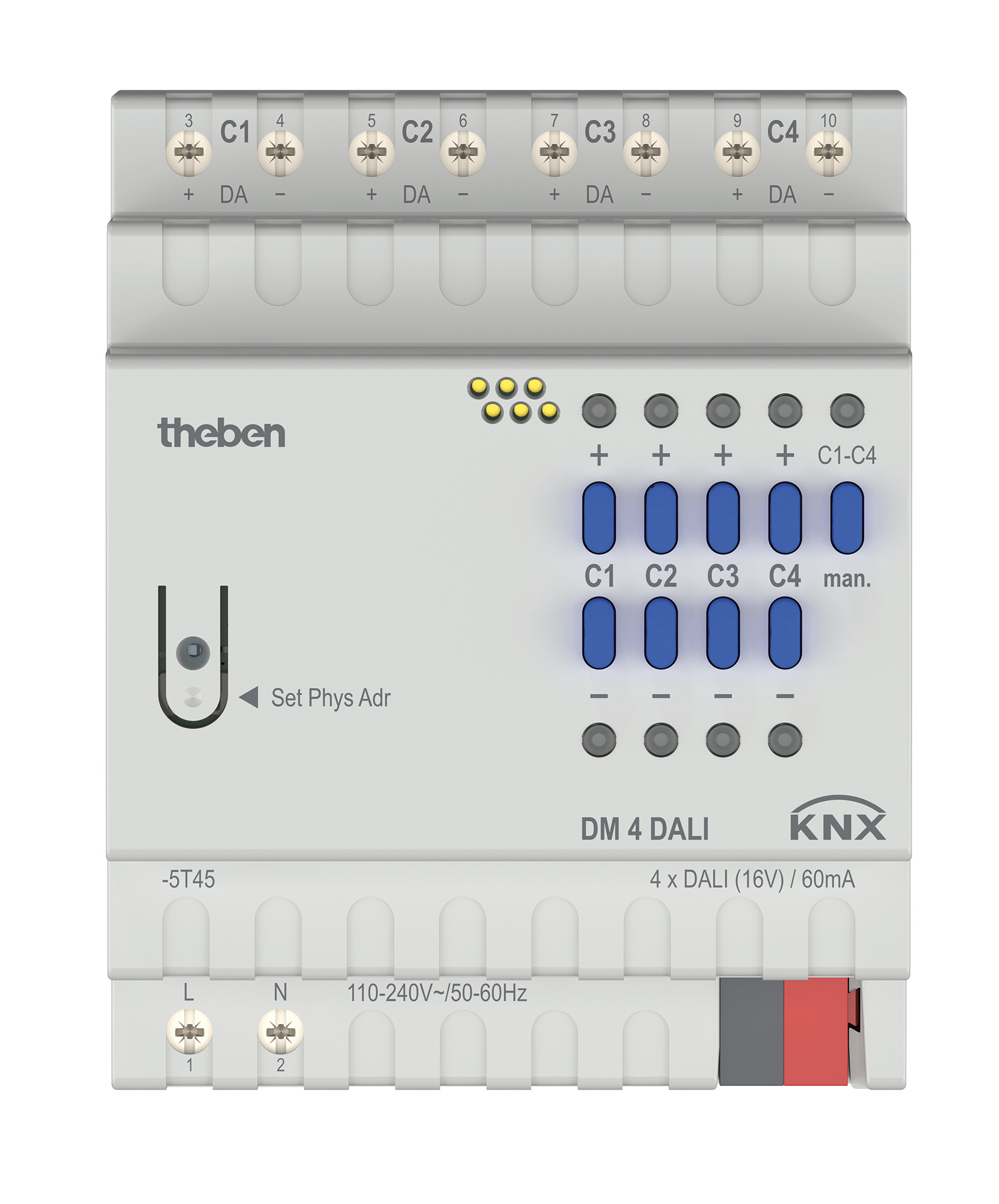 Theben DM 4 DALI KNX 4-fach DALI-Aktor als Schnittstelle