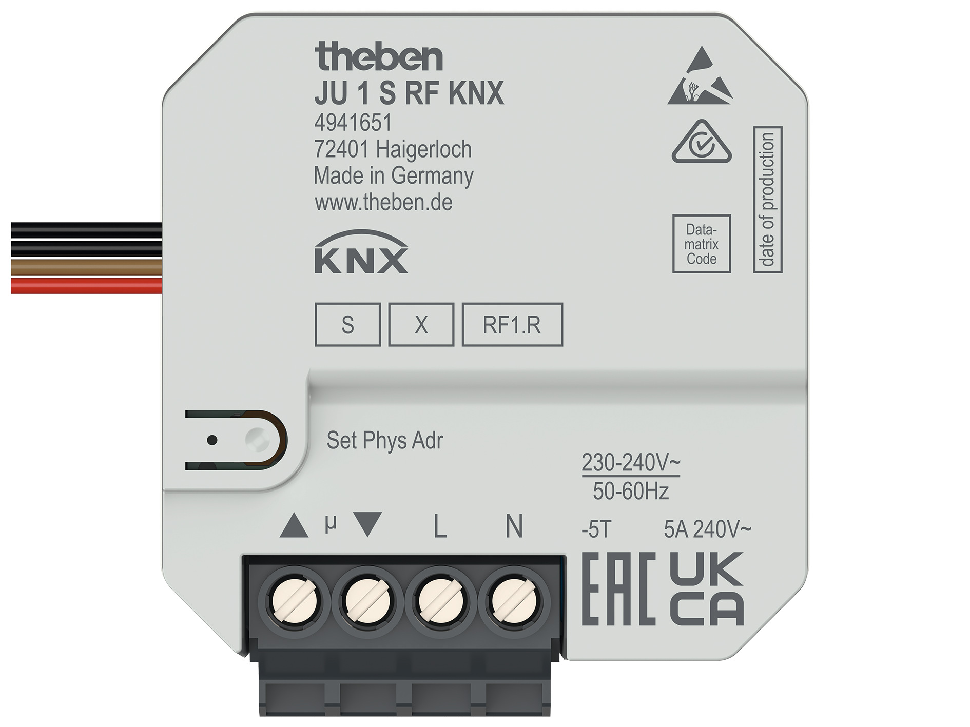 Theben JU 1 S RF KNX UP-Funk-Jalousieaktor