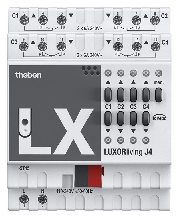Theben LUXORliving J4 Jalousieaktor LUXORliving 4-fach