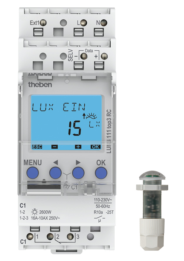 Theben LUNA 111 top3 EL Dämmerungsschalter mit Einbau-Lichtsensor
