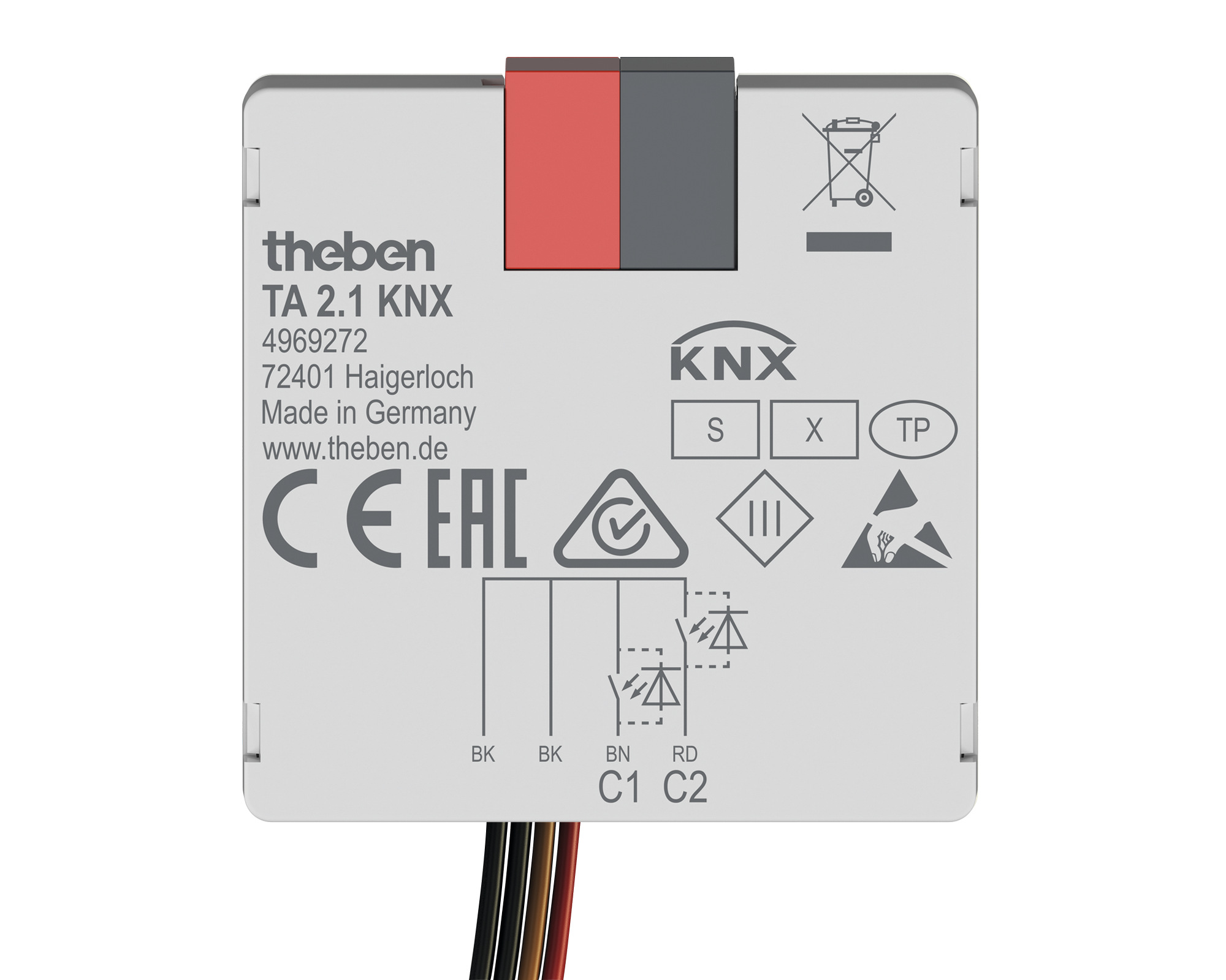 Theben TA 2.1 KNX KNX-Tasterschnittstelle Binäreingang 2-fach