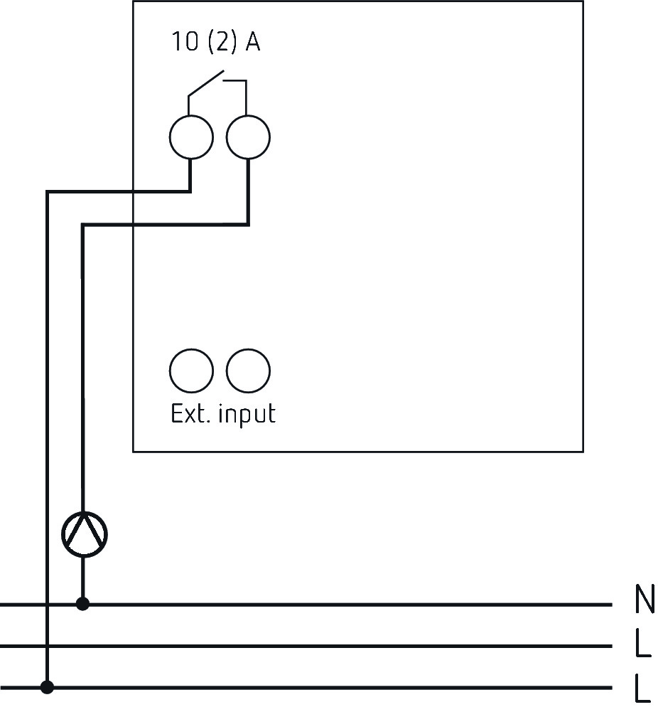 Theben RAMSES 811 top3 Digital-Uhrenthermostat (8119200) - Schaltbild