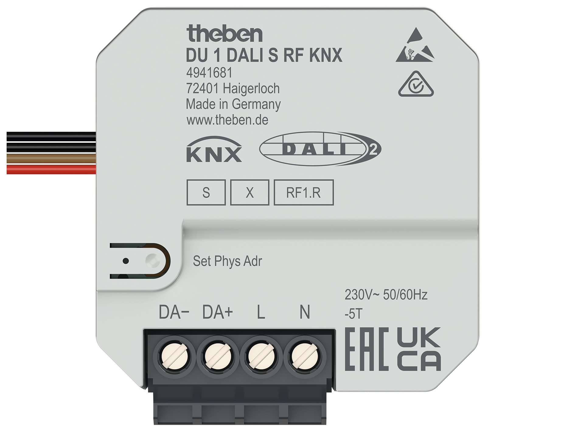 Theben DU 1 DALI S RF KNX UP 1-fach Funk-DALI-Aktor