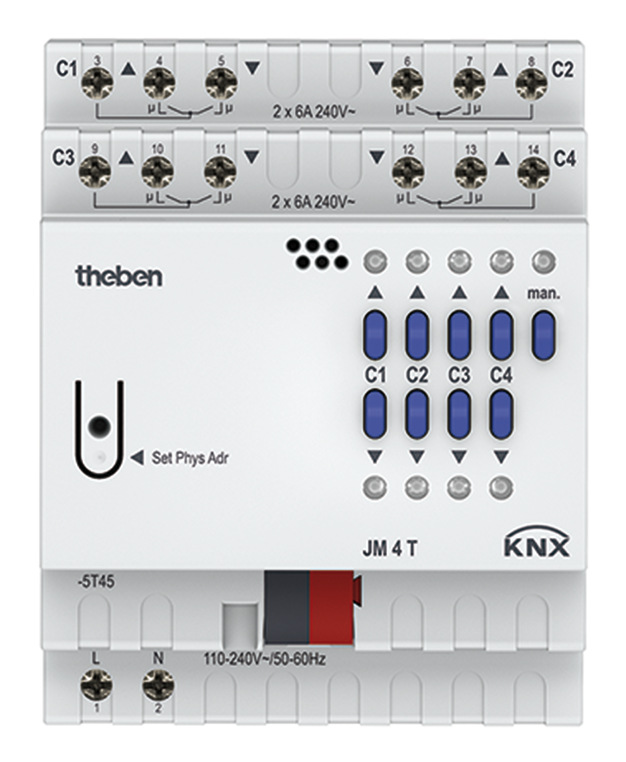 Theben JM 4 T KNX Jalousieaktor 4-fach
