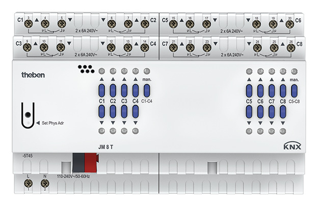 Theben JM 8 T KNX Jalousieaktor 8-fach